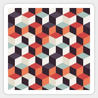 geometric 3D cubes pattern Sticker
